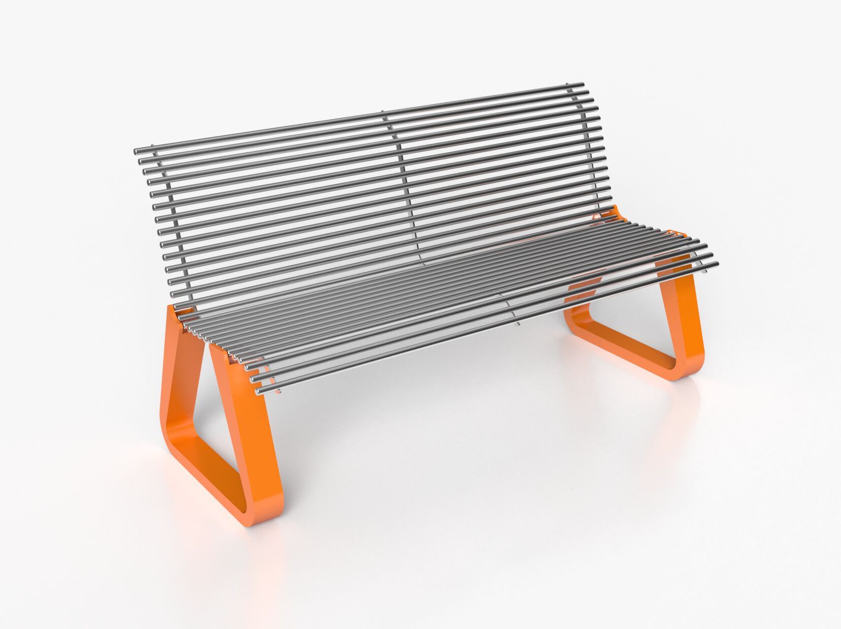 Оцинкованная стальная скамья со спинкой Viscio Urban Design GINGER ARCH-00123550 - Вид №6