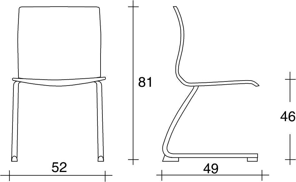 TALIN Консольный штабелируемый стул из фанеры с подлокотниками Webwood sun-id-1467294 - Вид №3