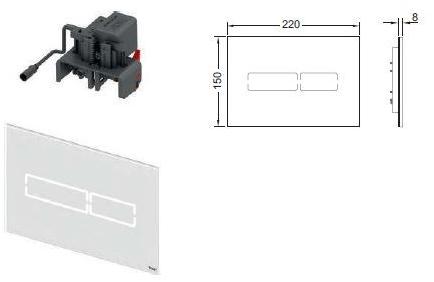 TECE Панель смыва для унитаза из хрусталя sun-id-1400123 - Вид №6