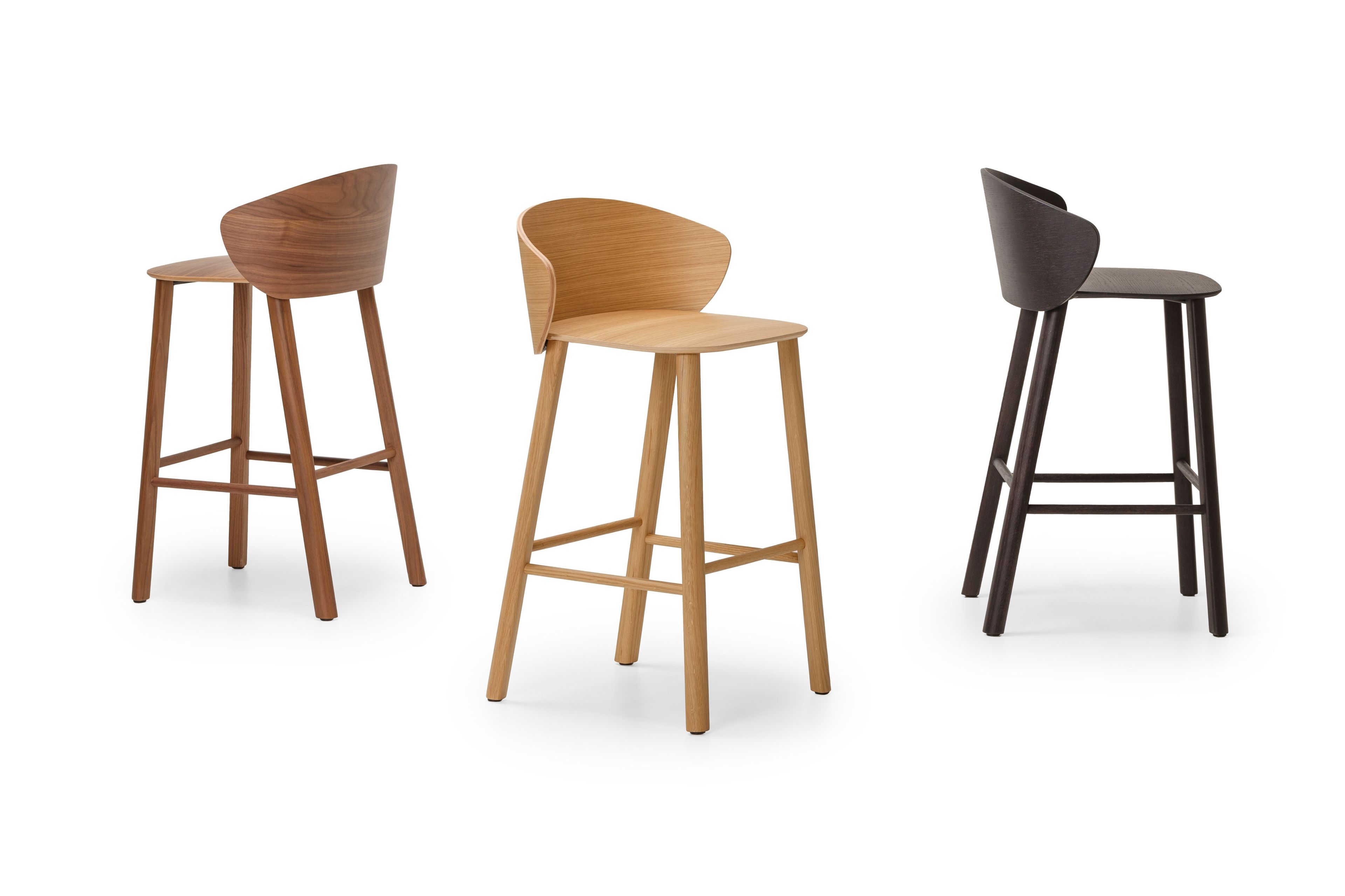 Высокий деревянный табурет с подставкой для ног True Design Не деревянная ARCH-00022166 - Вид №2