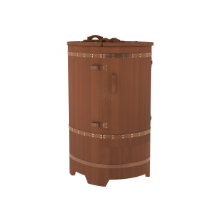 881 Фитобочка прямая "Премиум" цвет вишня, покрытие тиковым маслом, фурнитура 051 Alyarus