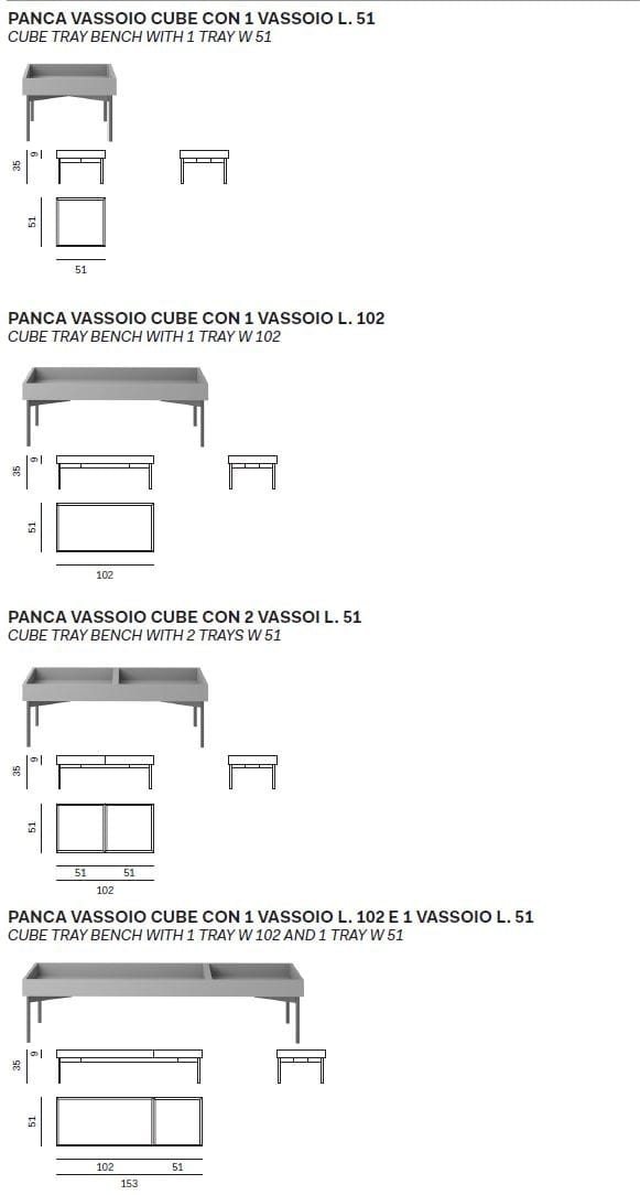 Деревянная скамья для хранения Novamobili куб ARCH-00073446 - Вид №2