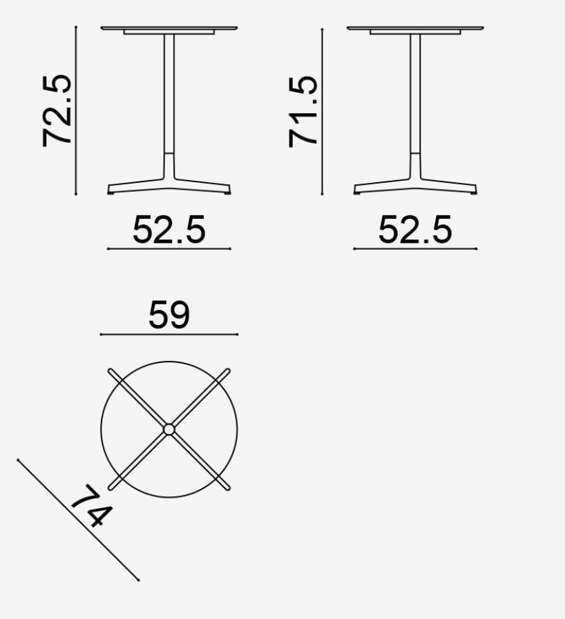 Стол со спицами Arper Wim ARCH-00041896 - Вид №6