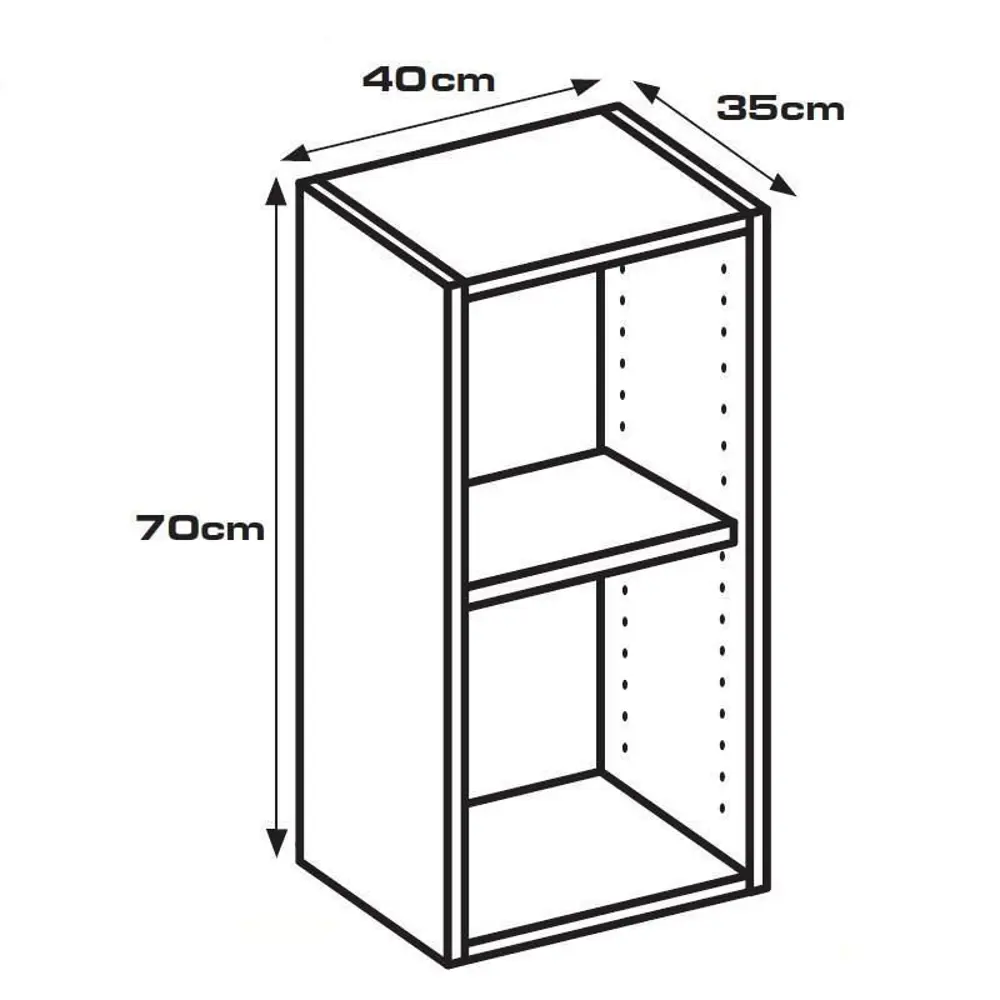 Каркас навесной 40x70x35 см, ЛДСП, цвет белый DELINIA STLM-2008558 - Вид №6