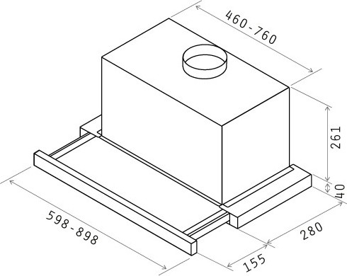 1106619 Вытяжка телескопическая Elica ELITE 26 IX/A/90/VT серебристый/черный STDN-0078968 - Вид №10