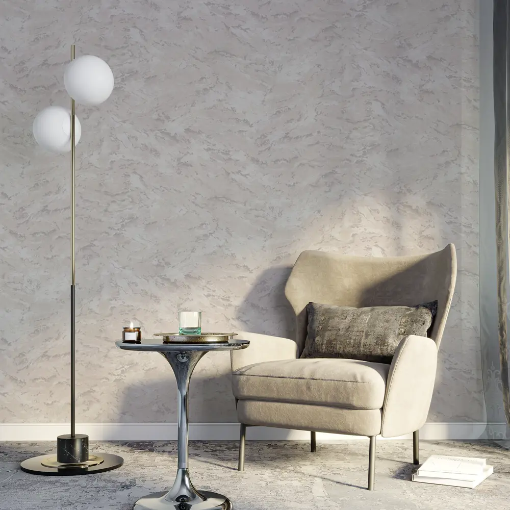 Обои флизелиновые Palitra Planet Lili - светло-бежевые с текстурой 89373839 STLM-0813270 - Вид №3