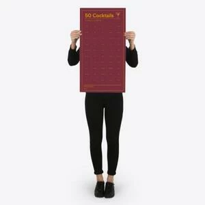 DYPOSTCOE Постер «50 коктейлей, которые нужно попробовать в жизни» Doiy