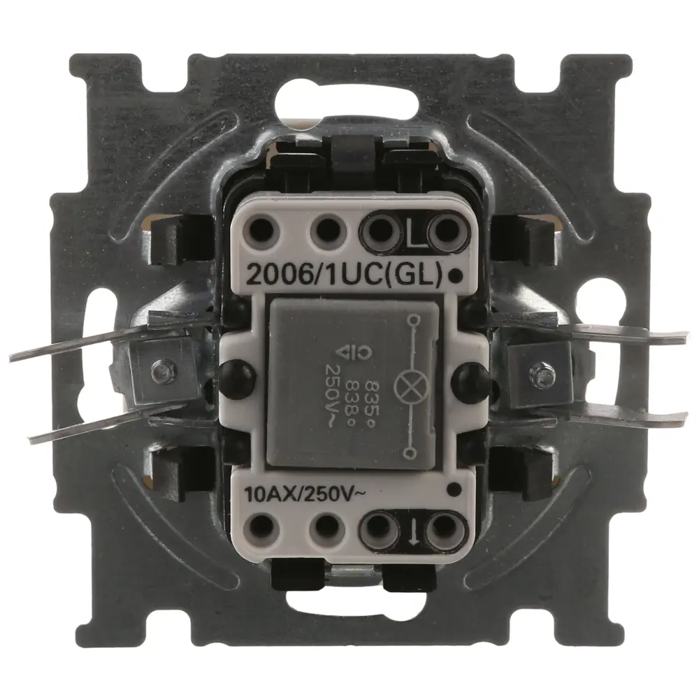 Выключатель встраиваемый ABB Basic 55 1 клавиша с подсветкой, цвет белый Basic55 STLM-2006676 - Вид №3