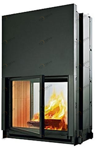 EDILKAMIN Двухсторонний встроенный дровяной камин sun-id-1394220