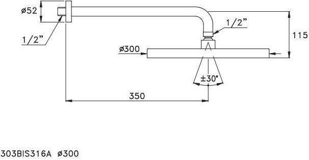 RUBINETTERIE STELLA Душевая лейка с держателем sun-id-1425094 - Вид №3
