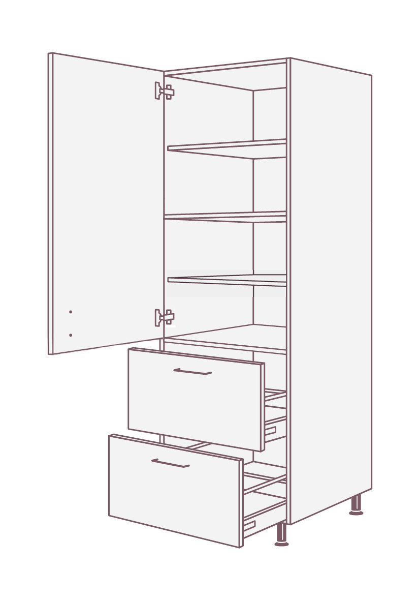 Кухонный шкаф пенал  EP2B1D SIDAK SIST3520-9421