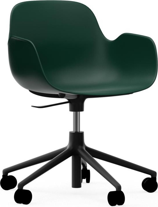 606154 Кресло Swivel 5W Gaslift Black Alu Green Normann Copenhagen Form