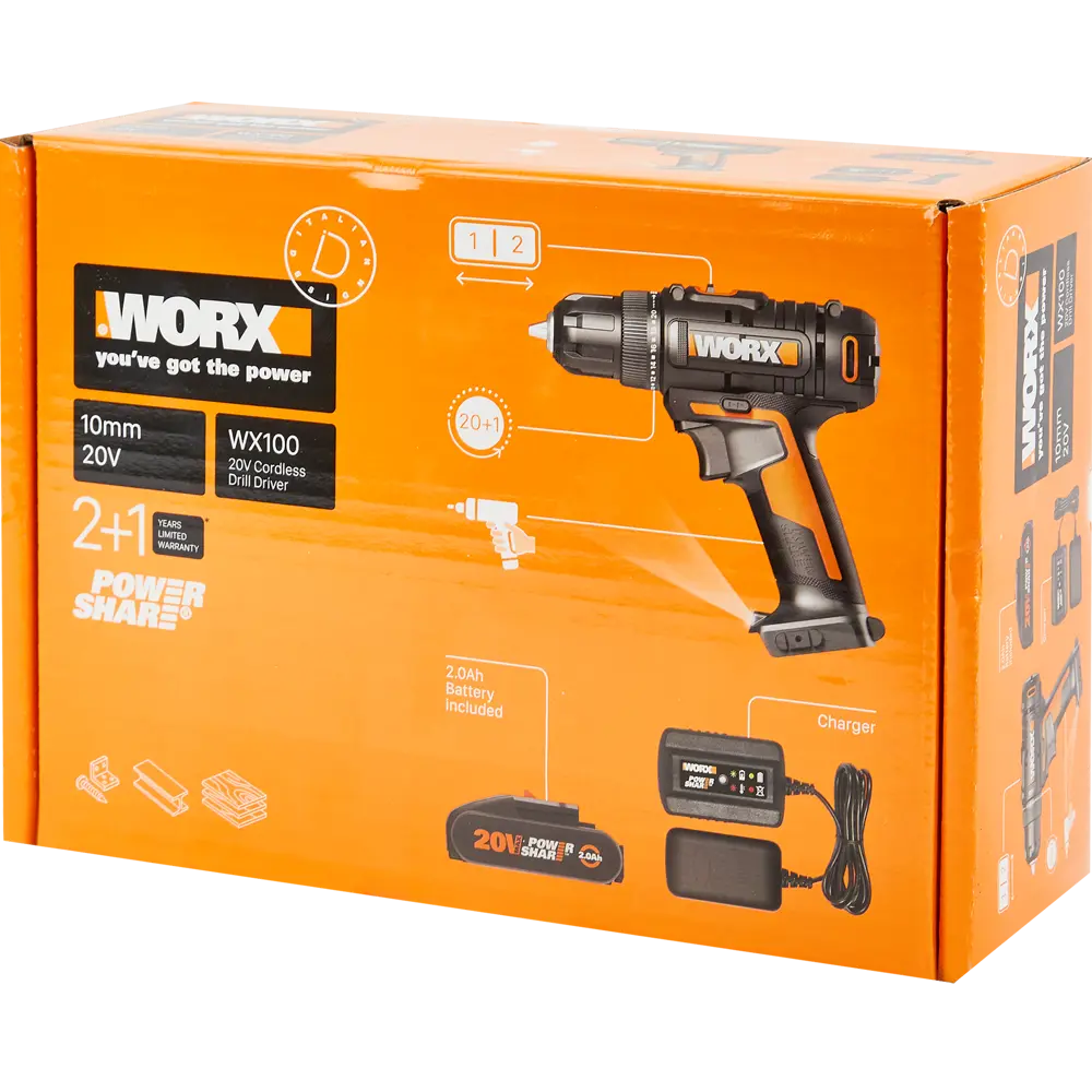 Аккумуляторный шуруповёрт Worx WX100 - компактный помощник для дома и работы 84049172 STLM-0046465 - Вид №6