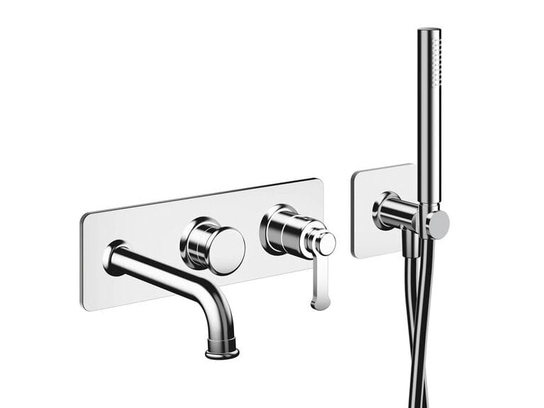 Настенный однорычажный набор для ванны с пластиной CRISTINA Rubinetterie Маяк ARCH-00071989 - Вид №1