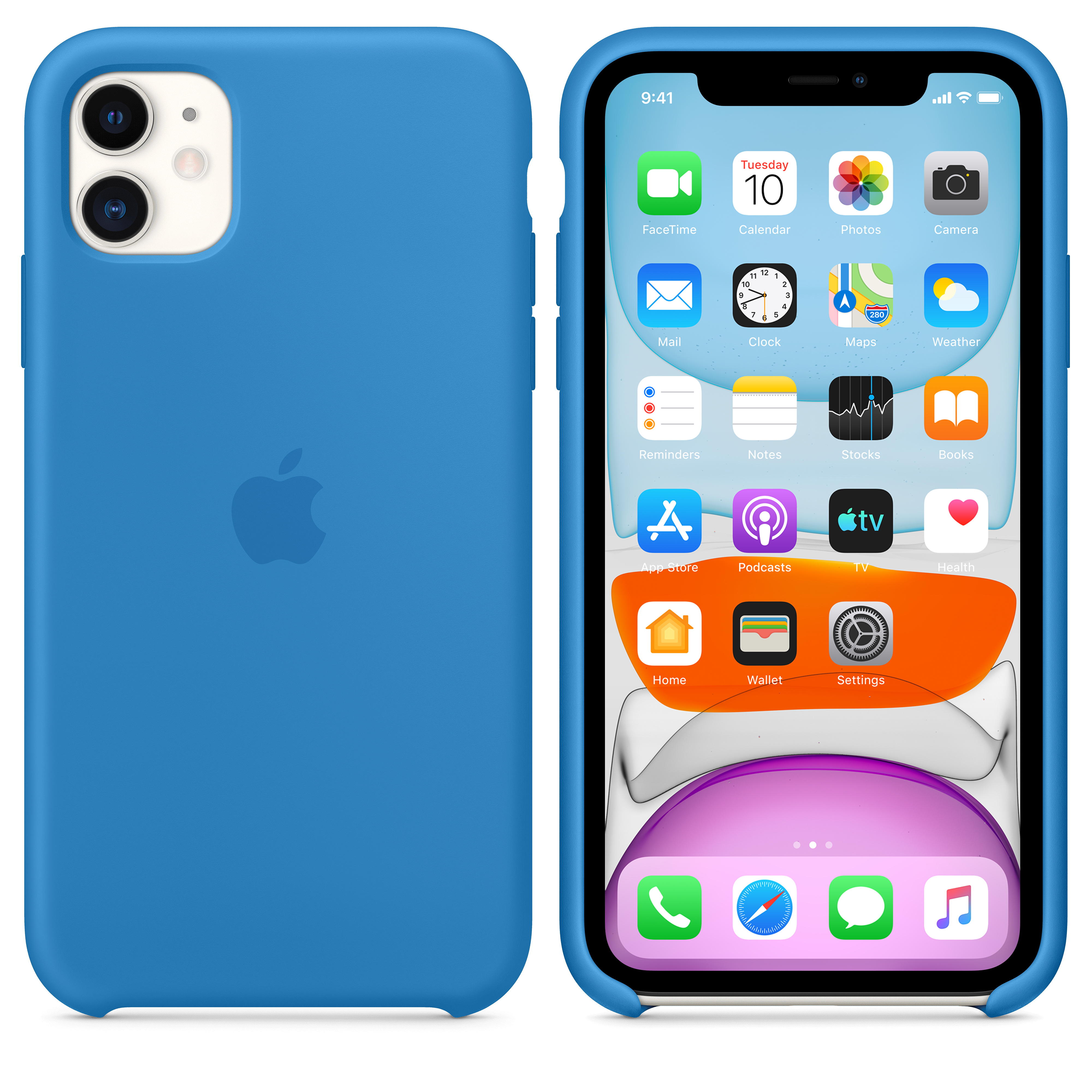 MXYY2ZM/A Iphone 11 silicone case - surf blue Apple Santreyd  - Вид №7