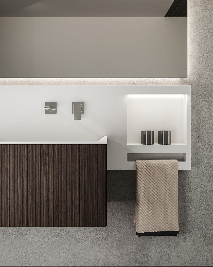 Подвесной шкаф для умывальника с настенным креплением BMT Dfly ARCH-00117987 - Вид №2