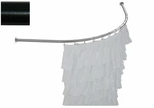 Карниз для ванны Aquanet Graciosa полукруглый 150x90 черный