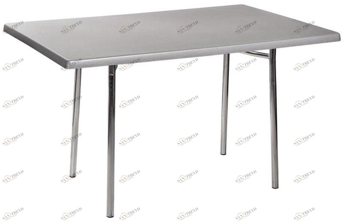 2690 Стол Tiramisu 120*80 Серебро R-HOME 460403+1705051brushed_silver
