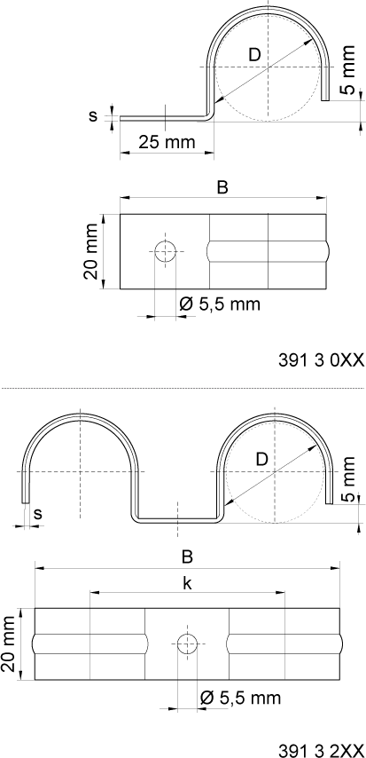 3913025 Монтажные профиля BIS Напольные хомуты для монтажа труб к полу WALRAVEN  - Вид №1