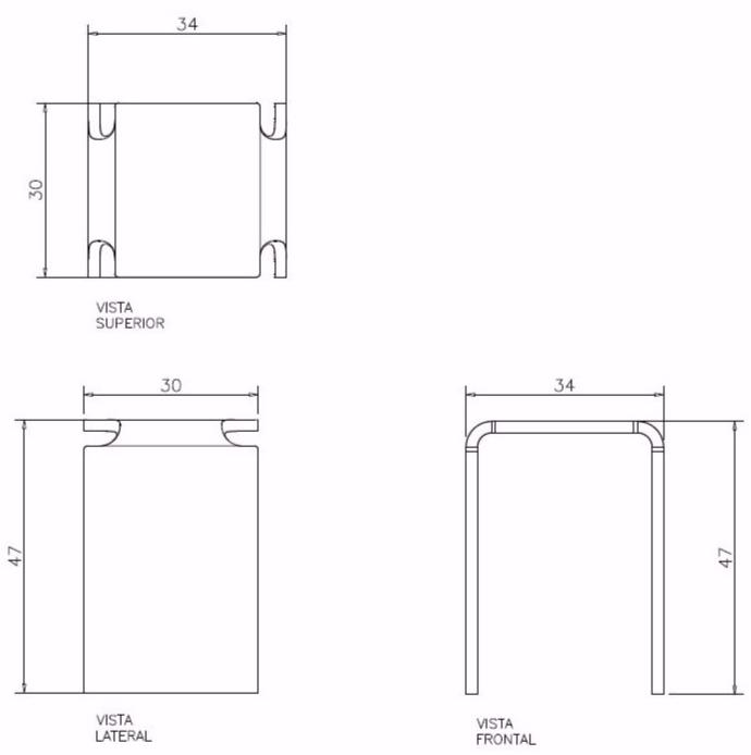 Vallvé Табурет для ванной из акрила Acrylic 2010034 - Вид №2