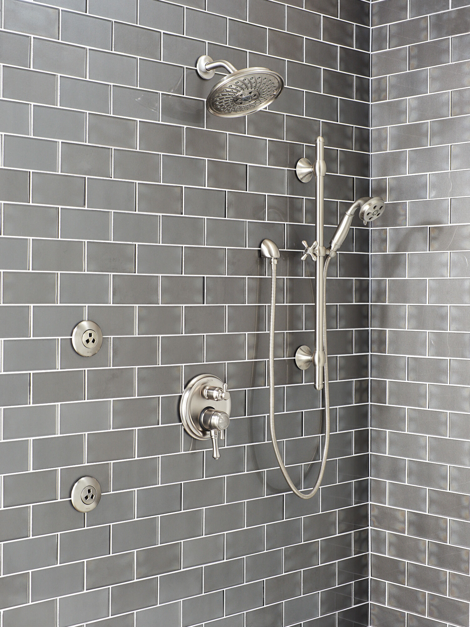 Трим клапана Traditional 2-Handle Monitor® серии 17 со встроенным переключателем на 3 положения Delta Faucet T27897-SS - Вид №3