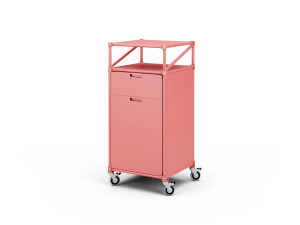 Металлический офисный комод с колесами