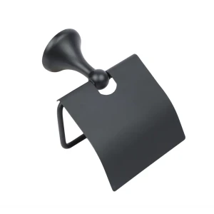 Держатель для туалетной бумаги Eltoni с крышкой — черный 89435441