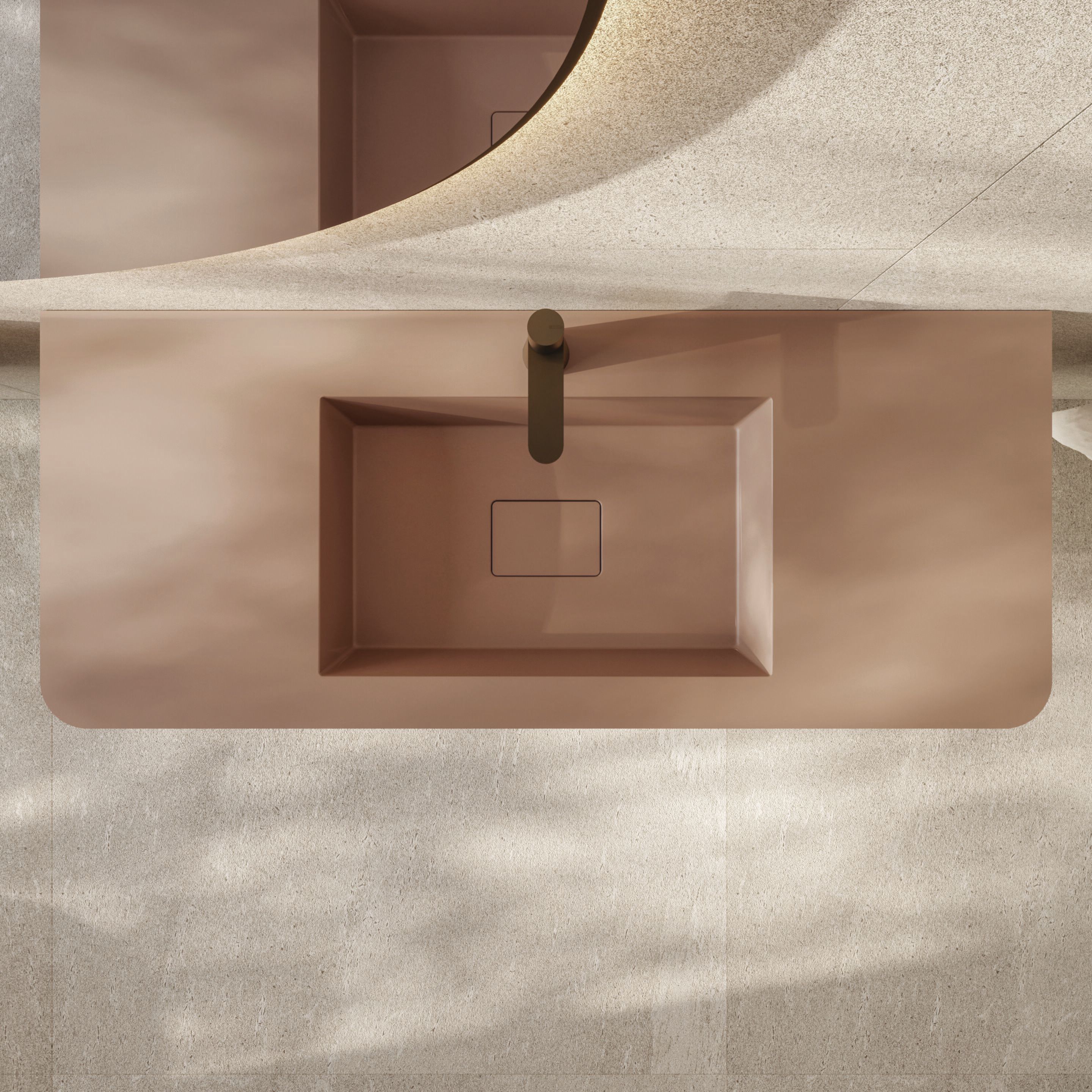 Подвесной умывальник HPL с зеркалом Mobilcrab Infinity Round ARCH-00069092 - Вид №2