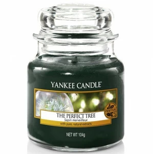 Свеча маленькая в стеклянной банке "Идеальная ель" 104гр 25-45 часов YANKEE CANDLE  267897 Зеленый
