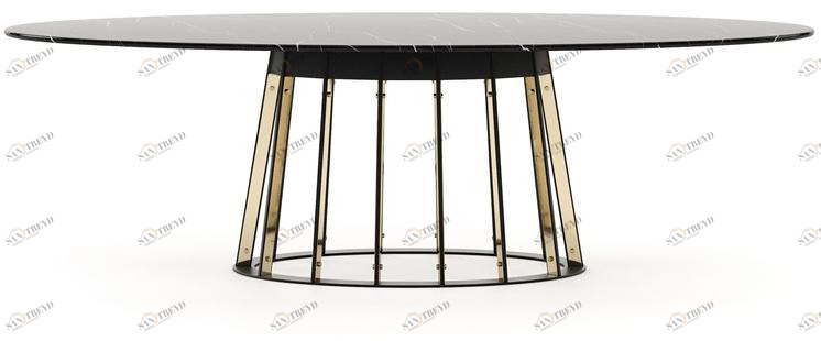 Laskasas Овальный обеденный стол из мрамора  Lk2224 