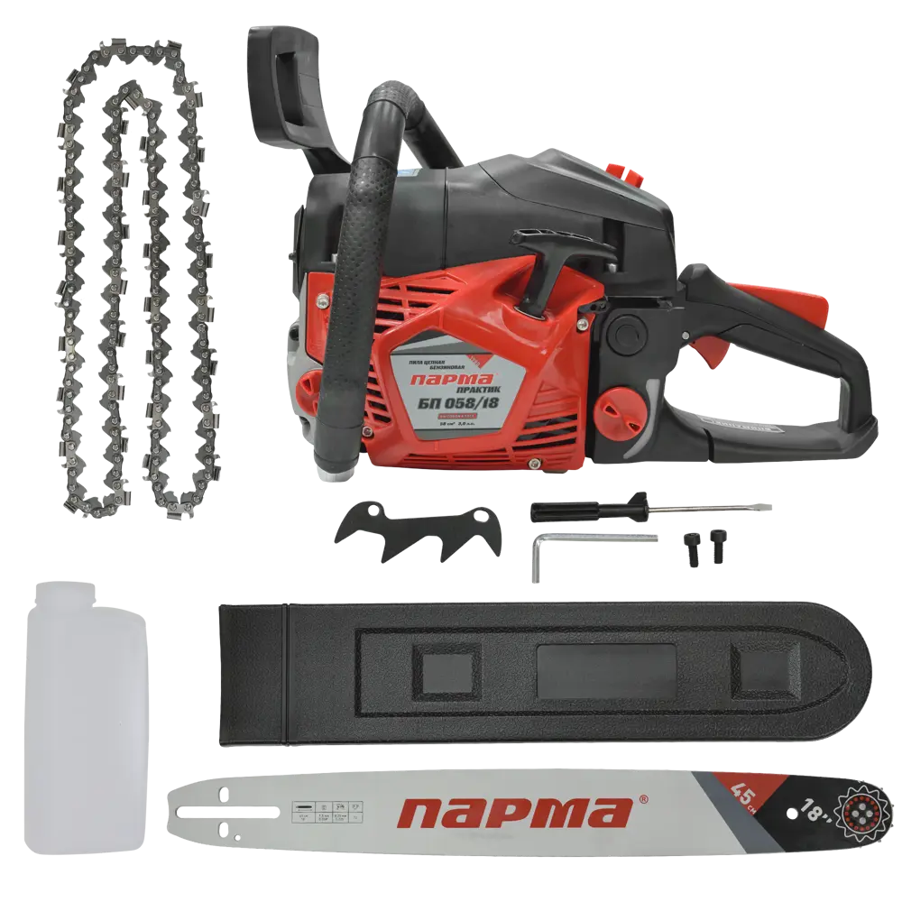 Бензопила ПАРМА Практик БП 058/18 3 л.с шина 45 см STLM-2066034 - Вид №1