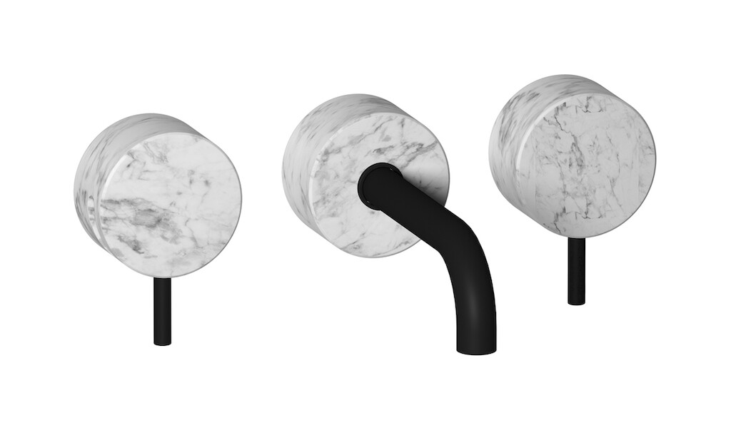 Смеситель встроенный для раковины WE ARE IB mr306np_1 Matt Black Marmo