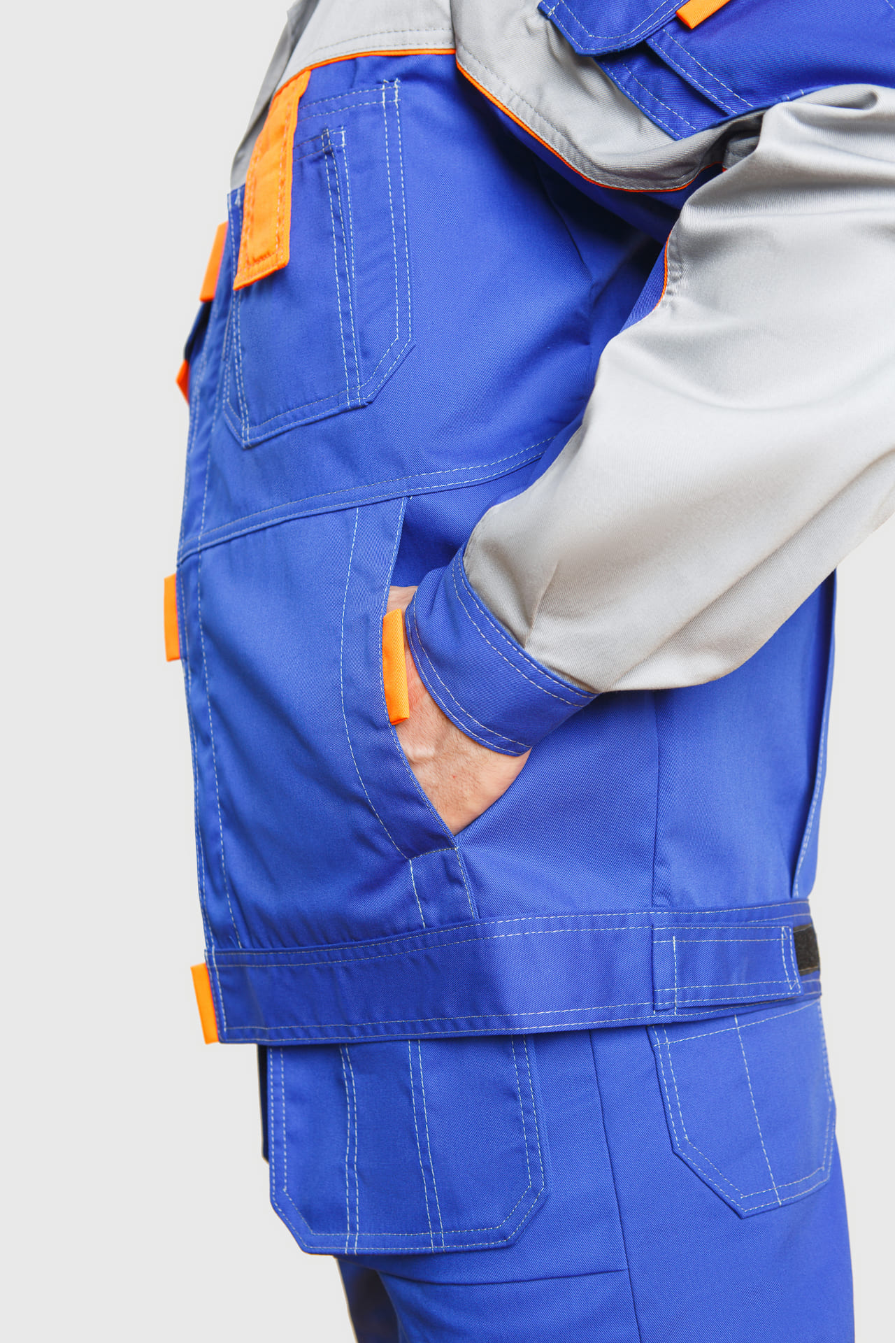 65236 Костюм "Профессионал-1" василек-светло-серый  Летняя спецодежда  размер 60-62/182-188  - Вид №18