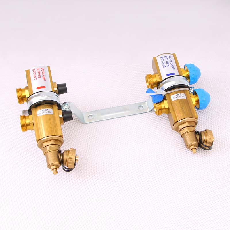 Коллекторная группа HKV с регулировочными и термостатическими вентилями WATTS Ind 1"x3/4"ЕК 2 выхода 10004172 - Вид №1