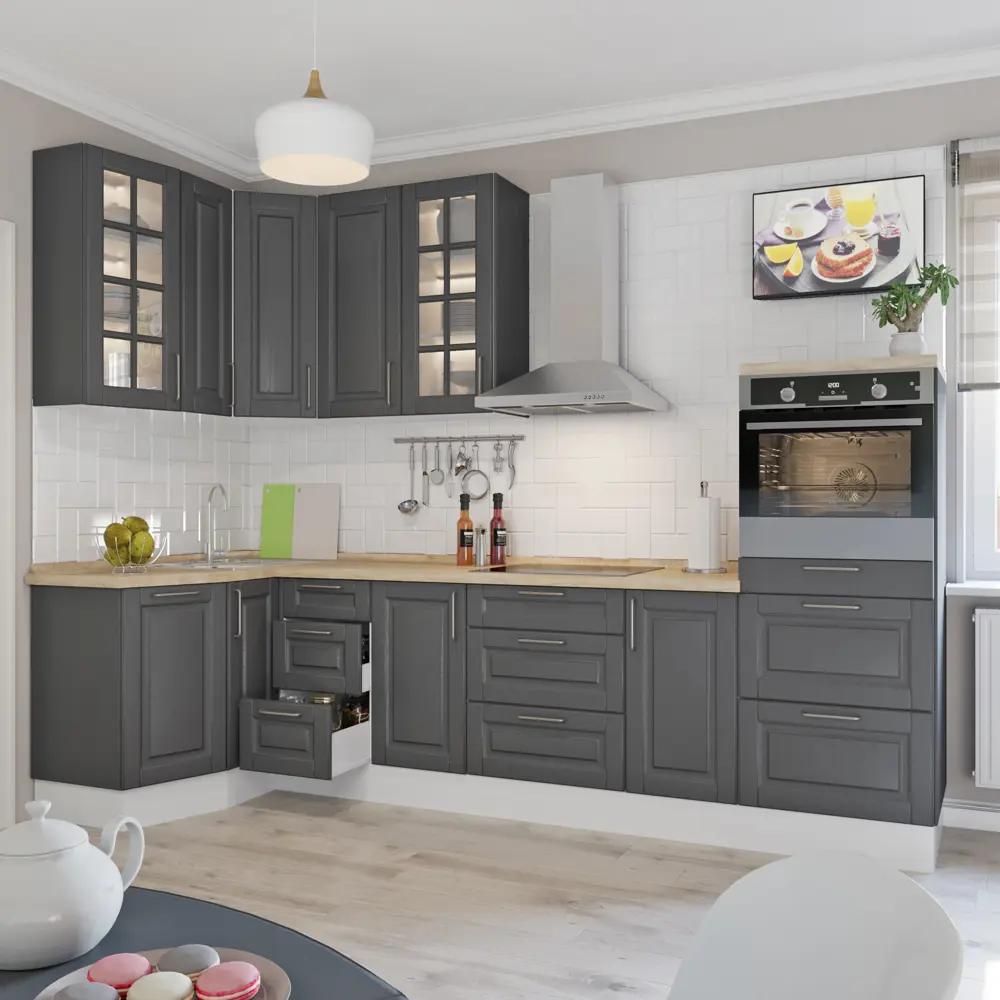 Дверь для шкафа Delinia «Леда серая» 45x92 см, МДФ, цвет серый STLM-2137811 - Вид №3