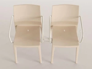 IBEBI Штабелируемый пластиковый стул с подлокотниками Hoth