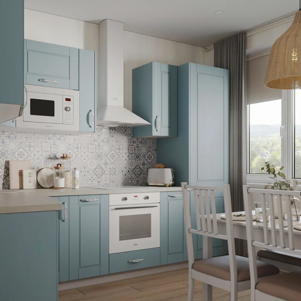 Фальшпанель для кухонного шкафа Томари 37x77 см KONSENSA МДФ цвет голубой STLM-2034884 - Вид №11