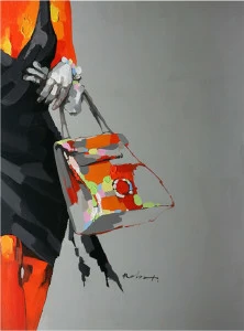 Картина на холсте 120х90 см "Сумочка - 2" EVENHOME КАРТИНЫ МАСЛОМ 129830 Красный;серый;черный;разноцветный