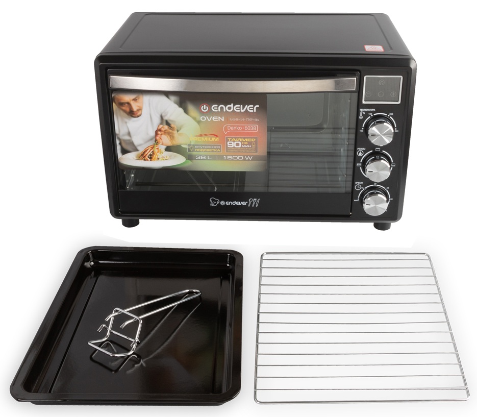 5350892 Мини-печь Endever Danko 6038 черный STDN-0007121 - Вид №3