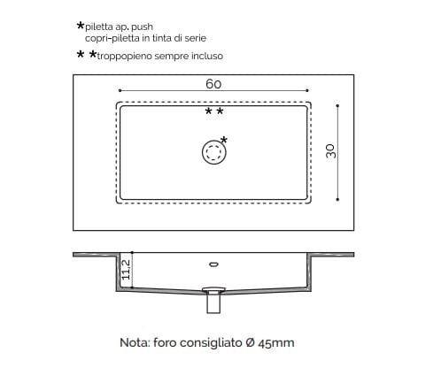 Прямоугольная раковина Corian® с столешницей Acquapazza Corian ® elements ARCH-00056935 - Вид №5