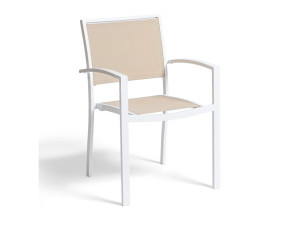 Алюминиевый открытый стул с подлокотниками