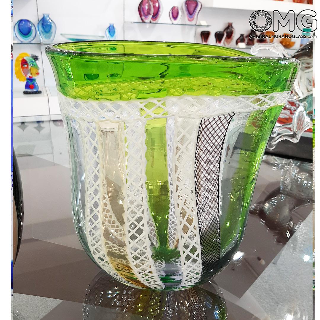 4682 ORIGINALMURANOGLASS Ваза Баттерфлай - Афро Челотто - муранское стекло OMG 17 см  - Вид №1