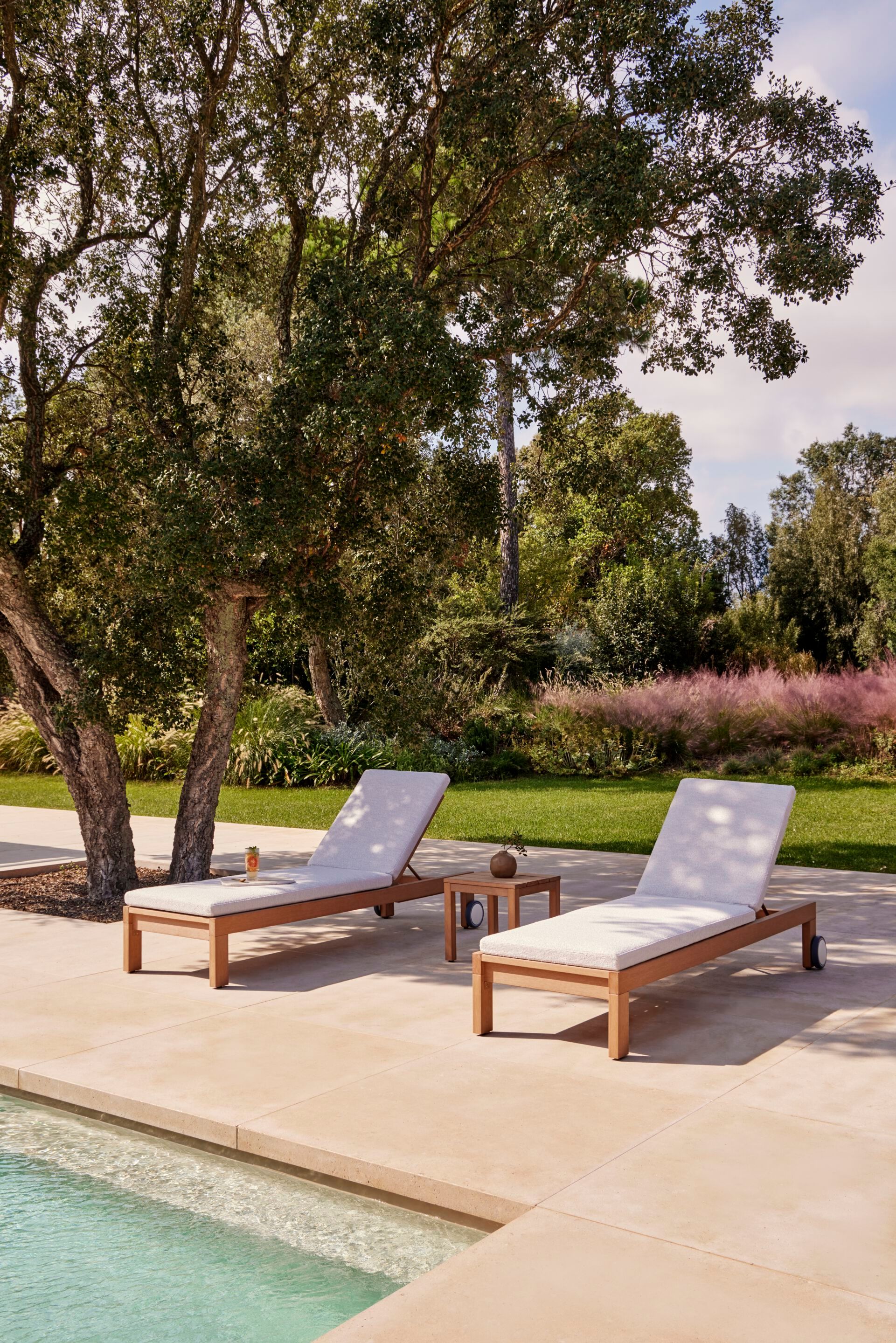 Ткань и TechTeak Recliner Садовая кровать с колесами POINT Kahn ARCH-00057871 - Вид №12