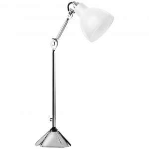 Настольная лампа со стеклянным плафоном хром Loft 865914 LIGHTSTAR КЛАССИЧЕСКИЕ 00-3834928 Белый;хром