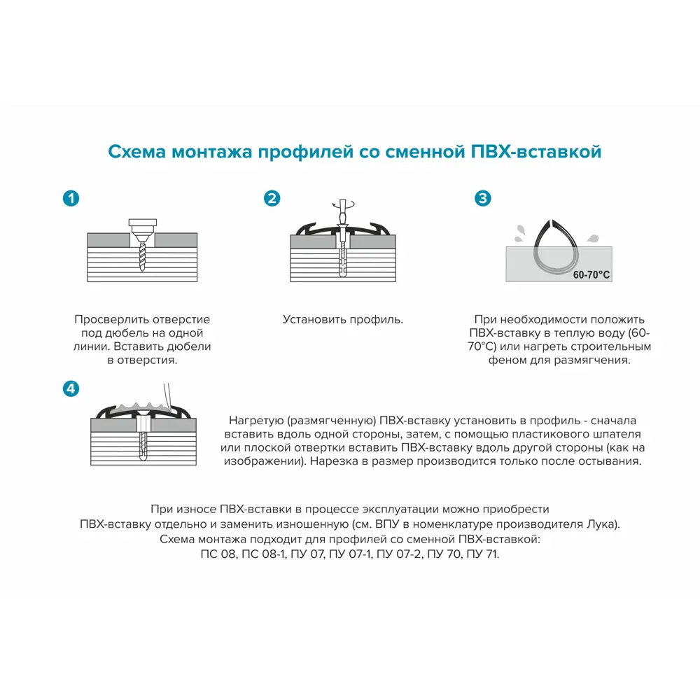 ALPROFI Противоскользящий профиль для ступеней 270 см с алюминиевой основой 89377890 STLM-1349119 - Вид №2