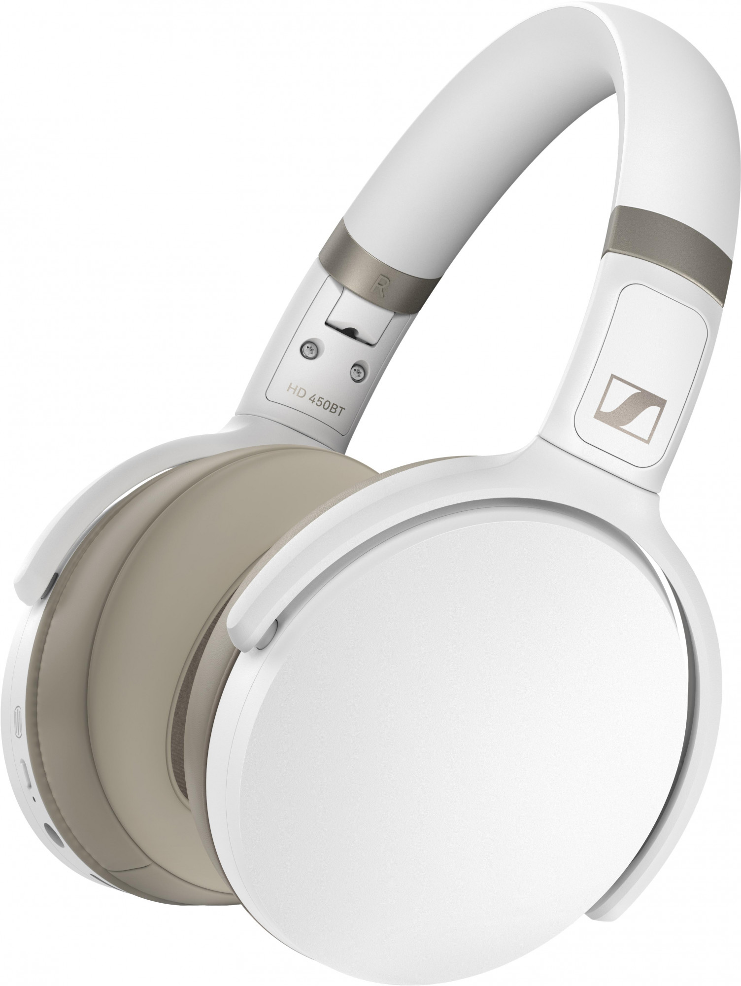 HD 450BT WHITE Наушники беспроводные / bluetooth 5.0, накладные складные закрытые, активное шумоподавление, 18-22000гц, 108дб, микрофон, до 30 часов работы, аудиокедеки: sbc, aac, aptx™, aptx™ low latency, белые Sennheiser Santreyd 