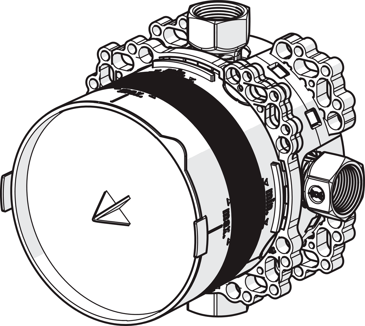 Oras 2081 Корпус смесителя для ванны и душа, G3/4 2081 Bluebox  - Вид №2