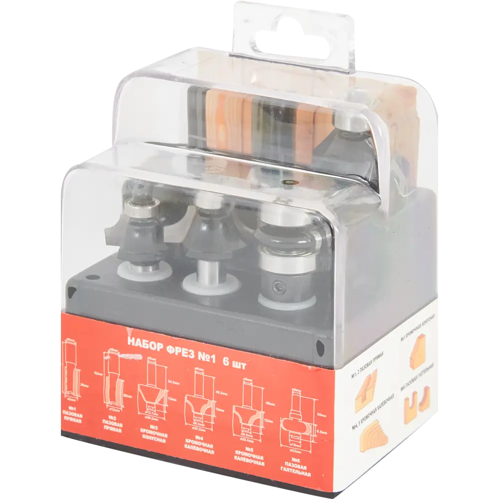 85635414 Набор фрез фигурных по дереву 1412001, 6 шт. STLM-0064812 Santreyd 