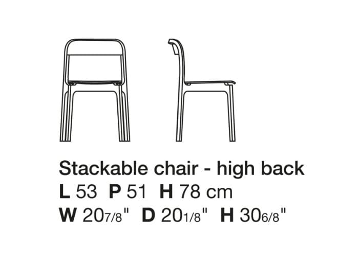 Штабелируемый стул из ясеня Kristalia Contorna ARCH-00002437 - Вид №3