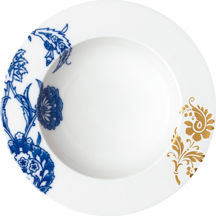 10524447 Sieger by Furstenberg Тарелка для пасты глубокая Sieger by Furstenberg "Комната чудес" 23см (золотист.) Фарфор 